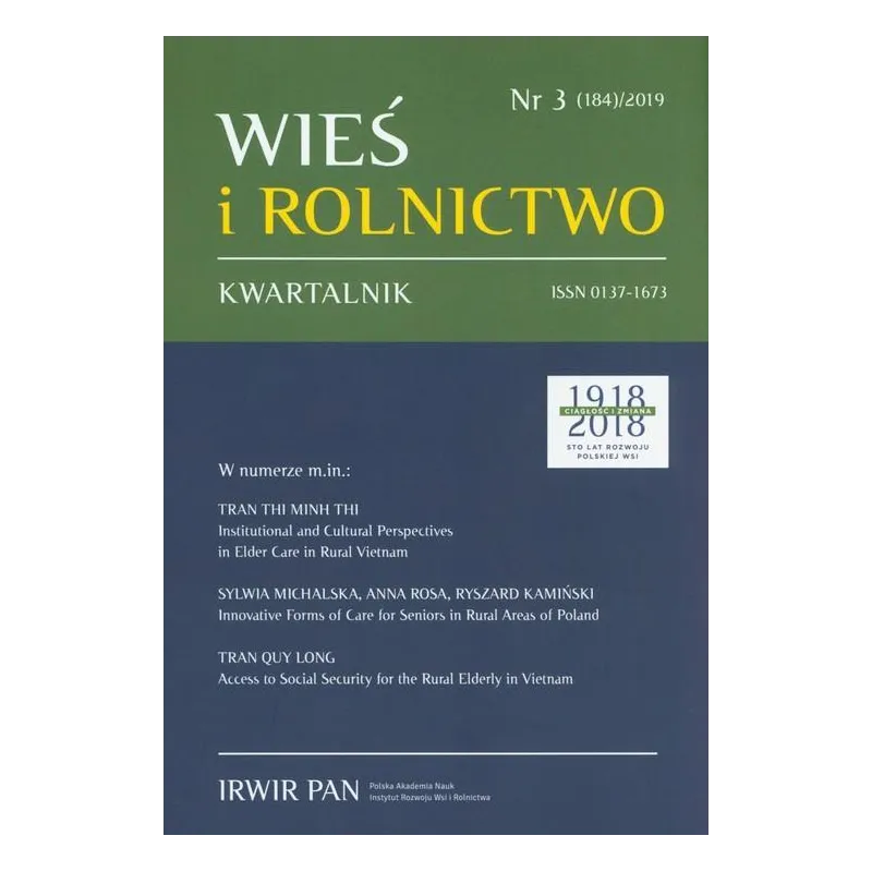 WIEŚ I ROLNICTWO 3/2019 - Scholar