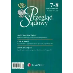 PRZEGLĄD SĄDOWY NR 7-8/2008 Józef Jan Skoczylas, Karol Weitz, Piotr Zawiejski - LexisNexis