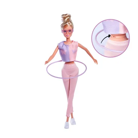 Lalka Steffi Love Fitness Z Hula Hoop Ruchoma 3+