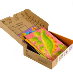 PUZZLE PRZESTRZENNE DINOZAURY TEKTURYNKI EKO Z PORADNIKIEM LOGOPEDYCZNYM 3+