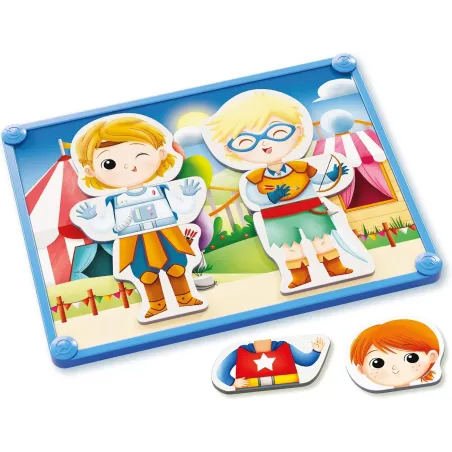 Puzzle Magnetyczne Magnetic Dress Up Karnawał Quercetti 21 Elementów 3+