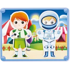 PUZZLE MAGNETYCZNE MAGNETIC DRESS UP KARNAWAŁ QUERCETTI 21 ELEMENTÓW 3+