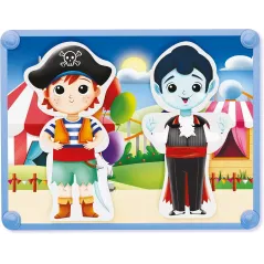 PUZZLE MAGNETYCZNE MAGNETIC DRESS UP KARNAWAŁ QUERCETTI 21 ELEMENTÓW 3+