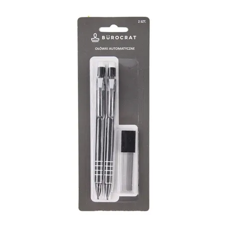 Ołówek Mechaniczny 2 Szt + Wkłady Burocrat Ołówek Mechaniczny 2 Szt + Wkłady Burocrat