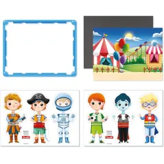 PUZZLE MAGNETYCZNE MAGNETIC DRESS UP KARNAWAŁ QUERCETTI 21 ELEMENTÓW 3+