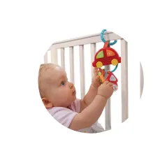 INTERAKTYWNA ZAWIESZKA SENSORYCZNA AUTO Z KLUCZYKAMI SMILY PLAY GRYZAK 0M+