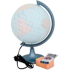 PODŚWIETLANY GLOBUS KONTUROWY 25 CM DO PISANIA FLAMASTRAMI – Z OZNACZENIAMI PAŃSTW