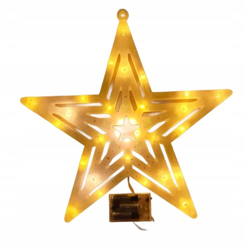 OZDOBNA GWIAZDA LED NA BATERIE XXL BIAŁE CIEPŁE ŚWIATŁO 40 CM