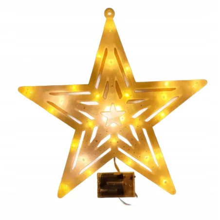 Ozdobna Gwiazda Led Na Baterie Xxl Białe Ciepłe Światło 40 Cm