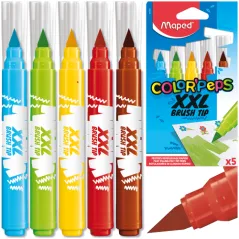 PISAKI PĘDZELKOWE XXL COLORPEPS 5 KOLORÓW MAPED