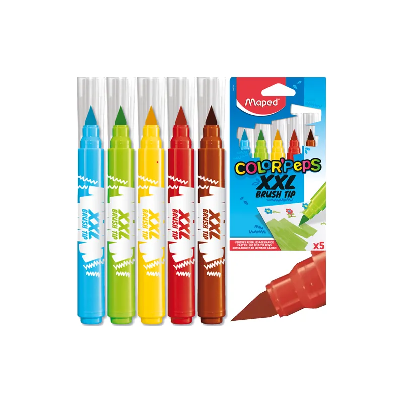 PISAKI PĘDZELKOWE XXL COLORPEPS 5 KOLORÓW MAPED