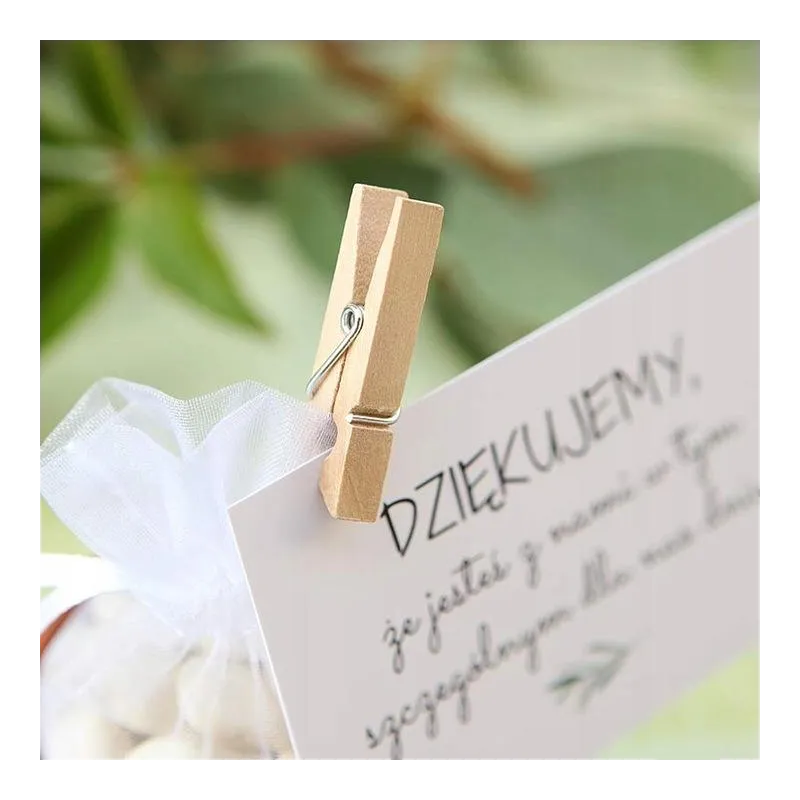 KLAMERKI MAŁE DREWNIANE 20 SZTUK DO DEKORACJI I PRACY RĘKODZIELNICZEJ