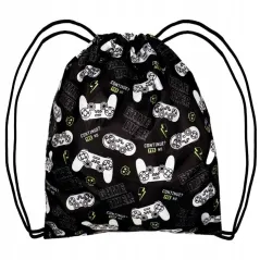 WOREK SZKOLNY GAMINGOWY CZARNY DLA DZIECI I MŁODZIEŻY