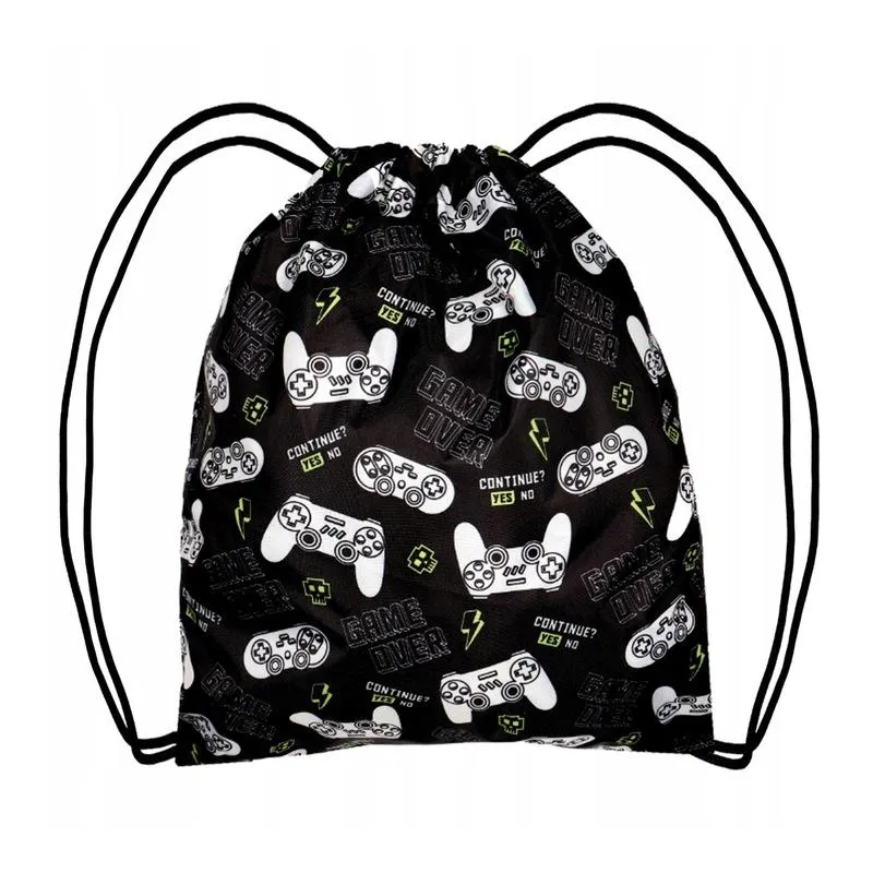 WOREK SZKOLNY GAMINGOWY CZARNY DLA DZIECI I MŁODZIEŻY