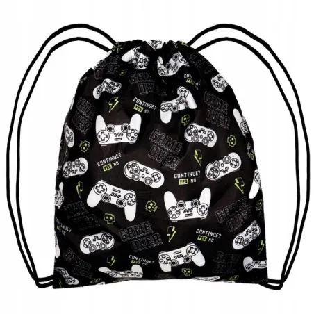 WOREK SZKOLNY GAMINGOWY CZARNY DLA DZIECI I MŁODZIEŻY