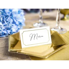 WIZYTÓWKI WINIETKI NA STÓŁ ZŁOTA RAMKA 10SZT.