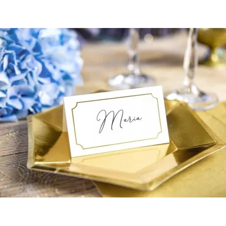 WIZYTÓWKI WINIETKI NA STÓŁ ZŁOTA RAMKA 10SZT.