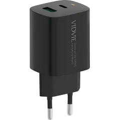 VIDVIE PLE248 SZYBKA ŁADOWARKA SIECIOWA USB A + TYPE-C POWER DELIVERY 20W