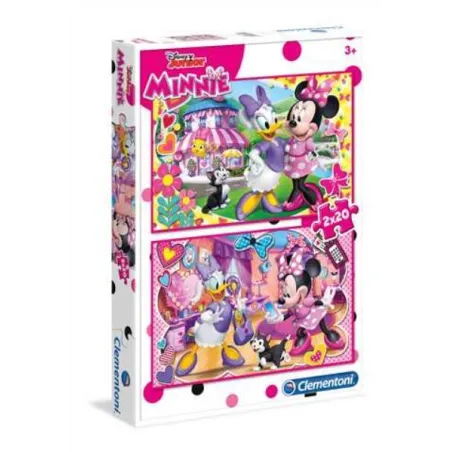 Puzzle Myszka Minnie Szczęśliwy Pomocnik 2X20 Elementów Clementoni 3+