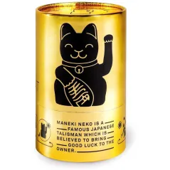 Czarny Kot Szczęścia Donkey Figurka Dekoracyjna