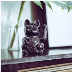 CZARNY KOT SZCZĘŚCIA DONKEY FIGURKA DEKORACYJNA