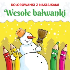 WESOŁE BAŁWANKI KOLOROWANKI Z NAKLEJKAMI - Wilga