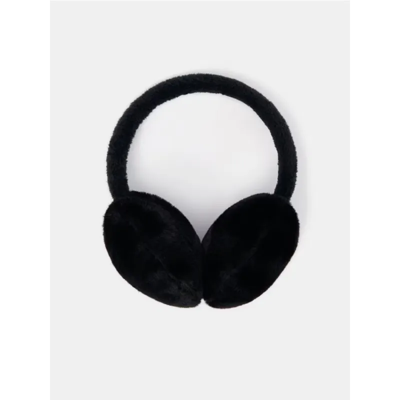CZARNE NAUSZNIKI ZIMOWE BERSHKA