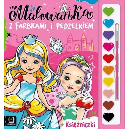 Księżniczki. Malowanka Z Farbkami I Pędzelkiem