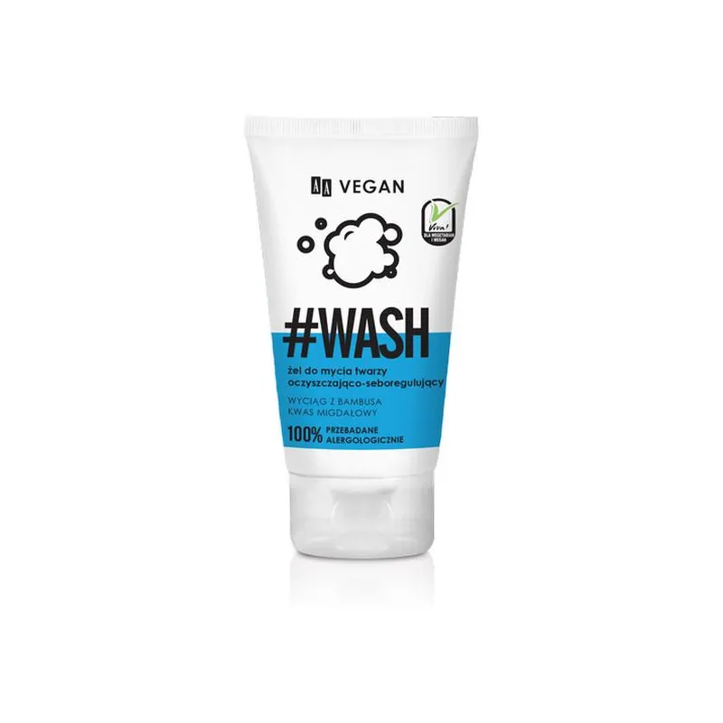 AA VEGAN WASH OCZYSZCZAJĄCO-SEBOREGULUJĄCY ŻEL DO MYCIA TWARZY 150 ML