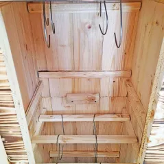 WĘDZARNIA DREWNIANA OGRODOWA DWUKOMOROWA HERBORG EH-010OP