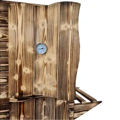 WĘDZARNIA DREWNIANA OGRODOWA DWUKOMOROWA HERBORG EH-010OP