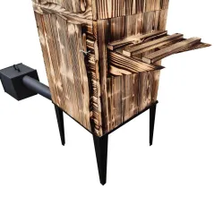 WĘDZARNIA DREWNIANA OGRODOWA DWUKOMOROWA HERBORG EH-010OP