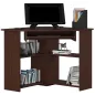 Biurko Klasyczne Narożne Ted 80 Cm Z Półkami Wenge