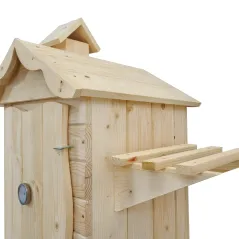 DOMOWA WĘDZARNIA OGRODOWA DREWNIANA Z RURAMI DYMOWYMI  PALENISKIEM HERBORG AD-092N