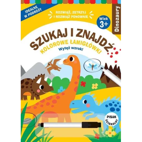 DINOZAURY. SZUKAJ I ZNAJDŹ. KOLOROWE ŁAMIGŁÓWKI II GATUNEK 3+