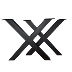 METALOWE NOGI DO STOŁU X INDUSTRIALNE 80X72 CM 2 SZT.