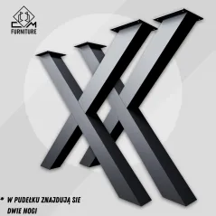 Metalowe Nogi Do Stołu X Industrialne 80X72 Cm 2 Szt.