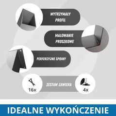 METALOWE NOGI DO STOŁU X INDUSTRIALNE 80X72 CM 2 SZT.