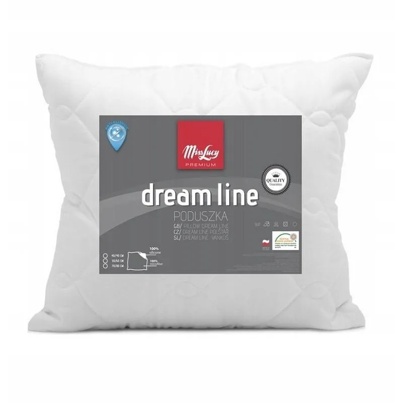 PODUSZKA DREAM LINE BIAŁA SILIKONOWA 40 X 40 CM MISS LUCY