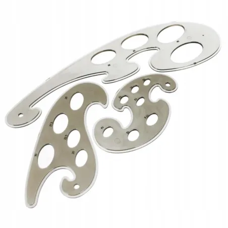 Krzywiki Kreślarskie 3 Sztuki Zestaw Do Rysunku Technicznego Starpak