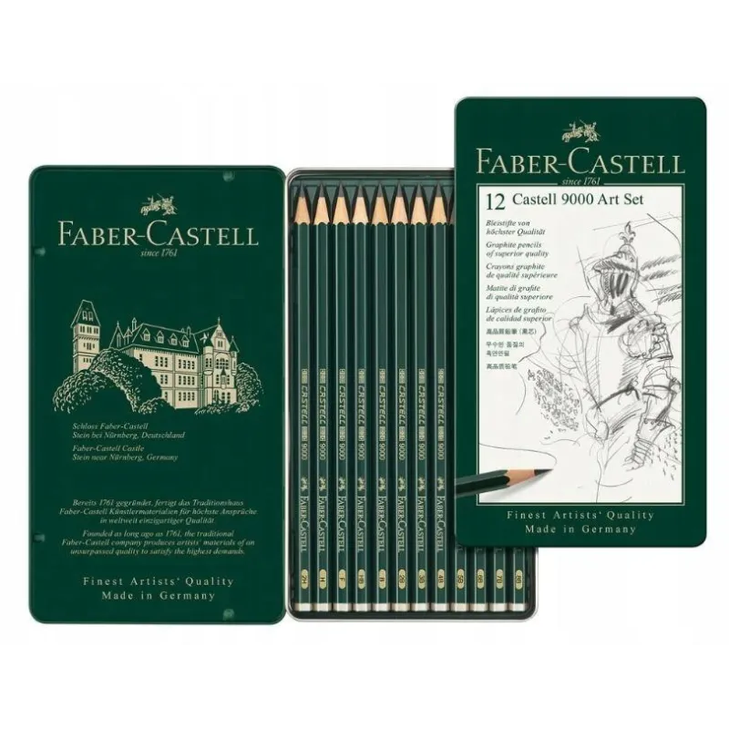 ZESTAW OŁÓWKÓW DO SZKICOWANIA FABER-CASTELL 12 SZTUK