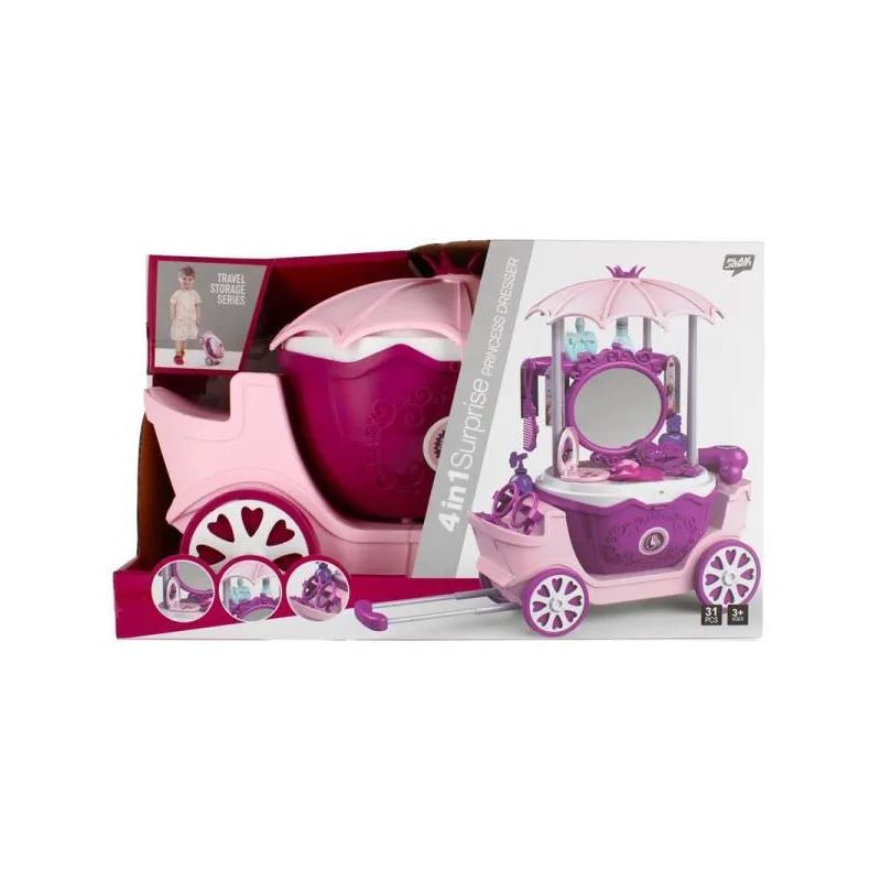 KAROCA BEAUTY TOALETKA WÓZEK MEGA CREATIVE 31 ELEMENTÓW DLA DZIEWCZYNEK 3+