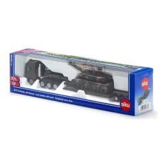 CIĘŻARÓWKA TRANSPORTOWA Z CZOŁGIEM ZABAWKA KOLEKCJONERSKA SIKU 3+