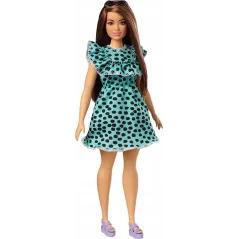 Lalka Barbie Turkusowa Sukienka Mattel 3+