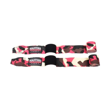 Elastyczne Taśmy Bokserskie Masters Camouflage 3,5M Różowe