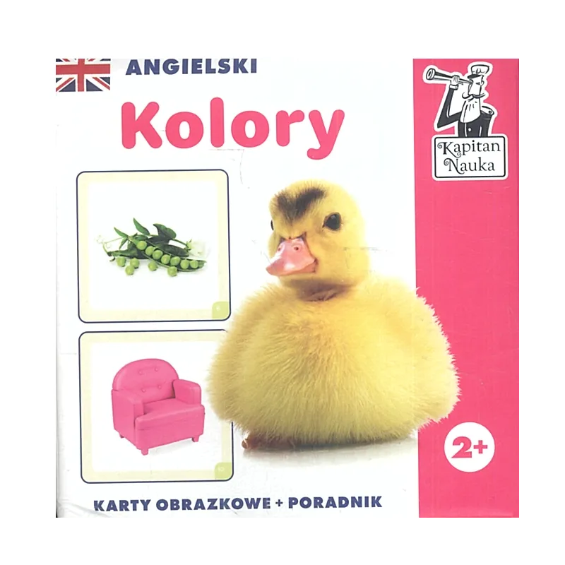 KAPITAN NAUKA ANGIELSKI KOLORY KARTY OBRAZKOWE + PORADNIK 2+ - Edgard