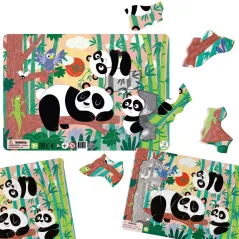 PUZZLE RAMKOWE DODO PANDY 21 ELEMENTÓW DODO 3+