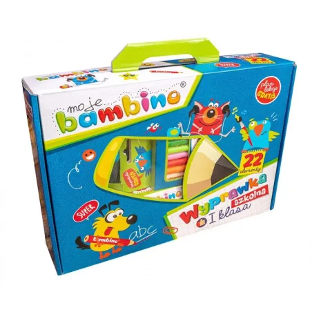 WYPRAWKA SZKOLNA MOJE BAMBINO 22 ELEMENTY DLA PIERWSZOKLASISTY