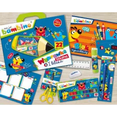 WYPRAWKA SZKOLNA MOJE BAMBINO 22 ELEMENTY DLA PIERWSZOKLASISTY