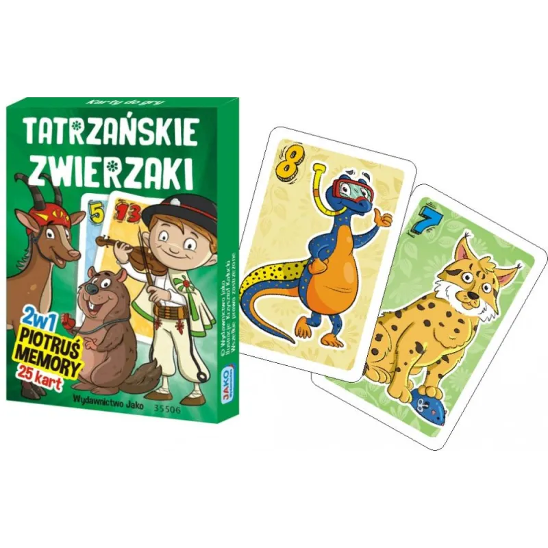KARTY PIOTRUŚ I MEMORY TATRZAŃSKIE ZWIERZAKI DLA DZIECI